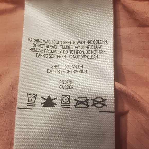 Columbia Access Point Jacket Youth Girls Size Large Hooded Nylon Peach Color - Picture 9 of 10